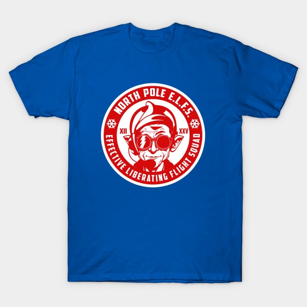 North Pole E.L.F.S. (Red) T-Shirt by PopCultureShirts